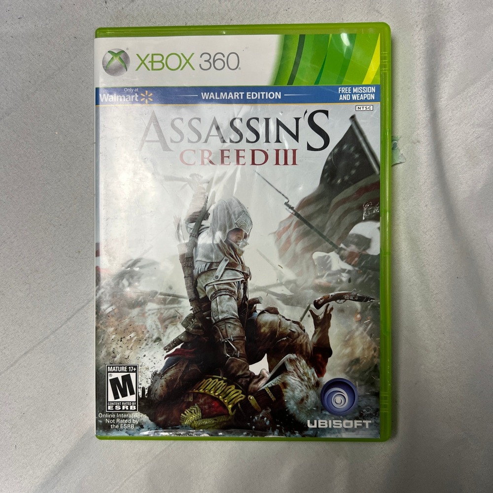 Assassin's Creed III Xbox 360 Walmart Edition Free Mission‎ & Weapon Game
